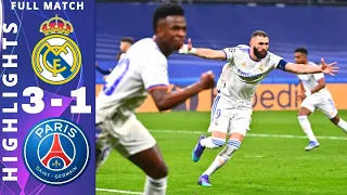 Real Madrid vs PSG 3-1 Highlights All Goals | Uefa Champions League | March 9, 2022