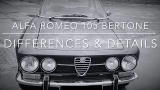 Alfa Romeo 105 Bertone GT - differences & details