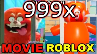 AWOOGA!! Turning Red Movie Vs. ROBLOX 999x speed cursed meme