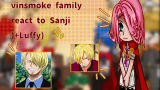 Vinsmoke family react to Sanji (+luffy) //one Piece// Gacha nox // español/ English/