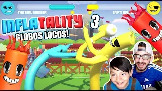 Lucha de Globos Locos 3 | Inflatality Family Gaming | Juegos Karim Juega