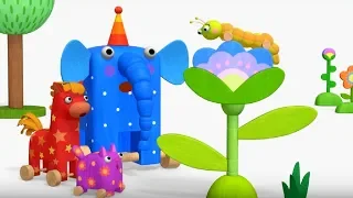 Деревяшки - Считалочка  + Бабочка - развивающие мультфильмы для самых маленьких  0-4