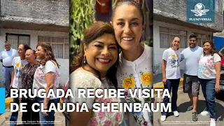 Claudia Sheinbaum visita la casa de Clara Brugada en Iztapalapa