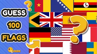 Guess 100 Country Flags | Flag Quiz Challenge | Learn 100 flags of the world | Guess the flag medium