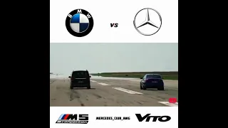 Mercedes Benz VITO vs BMW M5 competition.