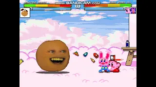 MUGEN - Annoying Orange vs Bunny Kirby and Kirby (Watch Mode)