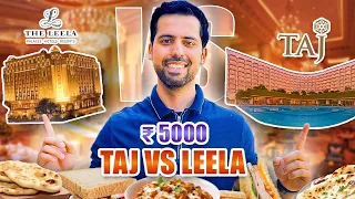 ₹5000 at Taj Palace Vs ₹5000 at The Leela | Mehanga Food Challenge | @cravingsandcaloriesvlogs
