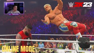 HOW MANY FINISHERS DOES IT TAKE TO BEAT THIS GUY??? (WWE 2K23 Online)