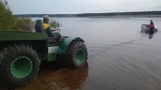 Вездеход Поморец доставка по воде в Усть-Пинегу