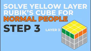 Solve Yellow Layer (Step 3) Rubik's Cube for Ordinary People