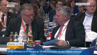 CDU-Parteitag: Antragsdebatten (Teil II) am 07.12.2016