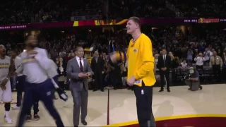 Timofey Mozgov Receives Championship Ring, Cavs Celebrate with Him!