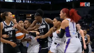 TEMPERS FLARE During Los Angeles Sparks/Lynx Game | SEVERAL Technicals Assessed. #WNBA #teacooper