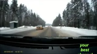 Подборка дтп с регистратора !февраль 2013 Fail crash compilation (8)