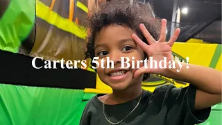 Carters 5th birthday. Trampoline park