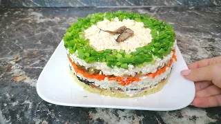 СРОЧНО СОХРАНИ ЭТОТ РЕЦЕПТ! Вкусный слоеный Шпротный салат