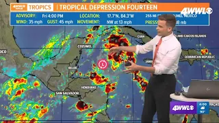 4 PM Update: TD 14 & Tropical Storm Laura still forecast to become hurricanes