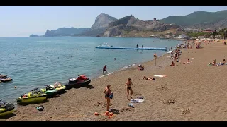 31 мая пляж в городе Судак. Крым