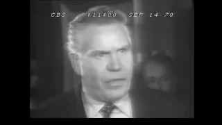 CBS News Broadcast: American Hostages Still Held, White House Strong Reaction (Sept. 14, 1970)