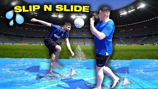 FIFA MATCH im STADION ( SLIP N SLIDE ) | mit BESTRAFUNG | Jordan & Semih