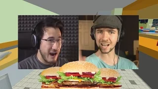 Markiplier and JackSepticEye Simultaneously Make Burgers Together