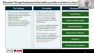 Coffee Chat on the Education through Employment Database