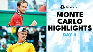 Sinner vs Korda; Rublev, Medvedev, Tsitsipas & More Play | Monte-Carlo 2024 Highlights Day 4