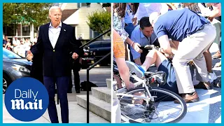 Joe Biden seen after FALLING OFF bike in Delaware: 'I'm good'