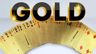 Gold Playing Cards - Gold Cards Deck - Unboxing and Testing