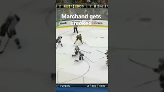 Brad Marchand gets destroyed