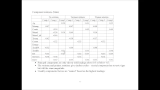 Principal Component Analysis and Factor Analysis Example