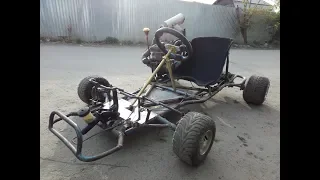 Карт с двигателем мотоцикла Минск (Go kart) осмотр конструкции.