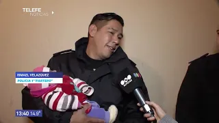 Policías ayudaron a una mujer en el parto-Telefe Rosario
