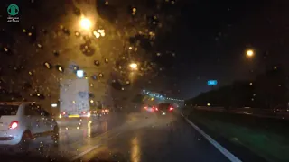 ⛈️ Viajando de Carro com Chuva à Noite, para Relaxar e Dormir • Barulho de Chuva para Dormir