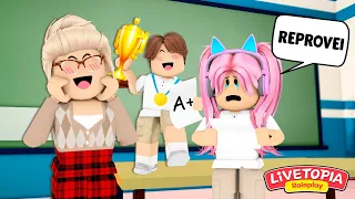 ROTINA DO ULTIMO DIA DE AULA! PEDRINHO NOTA DEZ! Family Roleplay Livetopia- ROBLOX