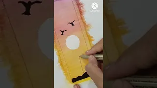 Easy painting ideas || Bookmark #creativeart #satisfying