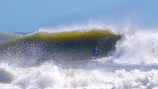 THE BEST WAVES I EVER SURFED IN NEW JERSEY! (HURRICANE LARRY)