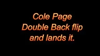 9 year old Cole Page lands double back flip