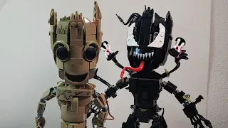 Lego I am Groot and Venomized Groot set review and comparison