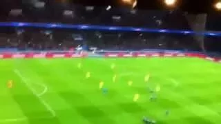 PSG Chelsea but Cavani célébration du parc