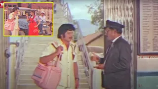 Super Star Krishna And Sridevi Best Comedy Scene In Railway Station | @TeluguVideoZ