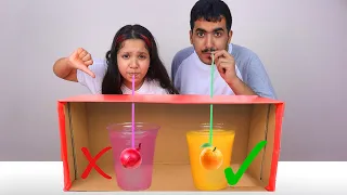 تحدي لا تختار العصير الخطأ !!! شفا ضد عبود 🤣 DON’T CHOOSE THE WRONG MYSTERY DRINK CHALLENGE