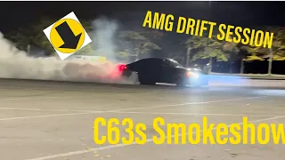 C63 S 700HP FIRST DRIFT SESSION (LOUD AF DOWNPIPES MUST HEAR)