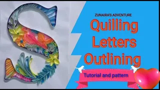 Quilling letter S_how to fill with scrolls| paper alphabet | |part 1|