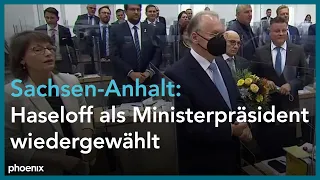 Landtag Sachsen-Anhalt: Wahl des Ministerpräsidenten Reiner Haseloff (CDU) am 16.09.21