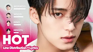 SEVENTEEN - HOT (Line Distribution + Lyrics Karaoke) PATREON REQUESTED