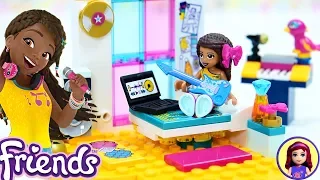 Lego Friends Andrea's Bedroom Build Silly Play with Kids Toys