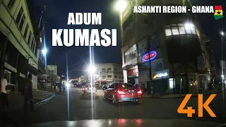 Adum Kumasi Night Drive from Asafo Ashanti Region Ghana 4K