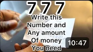 Place the number 777 with any amount of money and hide it inside your house or wallet and see