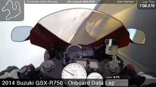 2014 Suzuki GSX-R750 Onboard - 2014 L-H Shootout Lap - MotoUSA